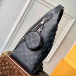 Migliore Repliche Borsa a tracolla Louis Vuitton Duo Monogram Eclipse Canvas M30936 Economiche Outlet Online
