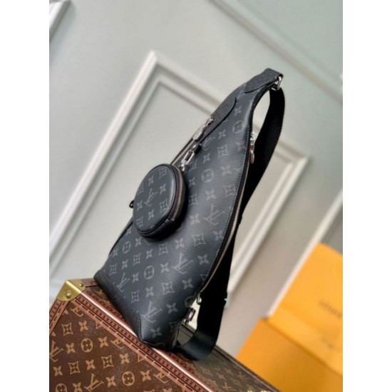Migliore Repliche Borsa a tracolla Louis Vuitton Duo Monogram Eclipse Canvas M30936 Economiche Outlet Online
