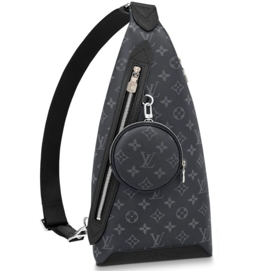 Migliore Repliche Borsa a tracolla Louis Vuitton Duo Monogram Eclipse Canvas M30936 Economiche Outlet Online