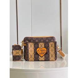 Replica perfetta Borsa a tracolla Louis Vuitton Trio Monogram Stripes Canvas M45965 Imitazione Outlet Online