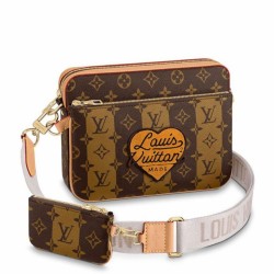 Replica perfetta Borsa a tracolla Louis Vuitton Trio Monogram Stripes Canvas M45965 Imitazione Outlet Online