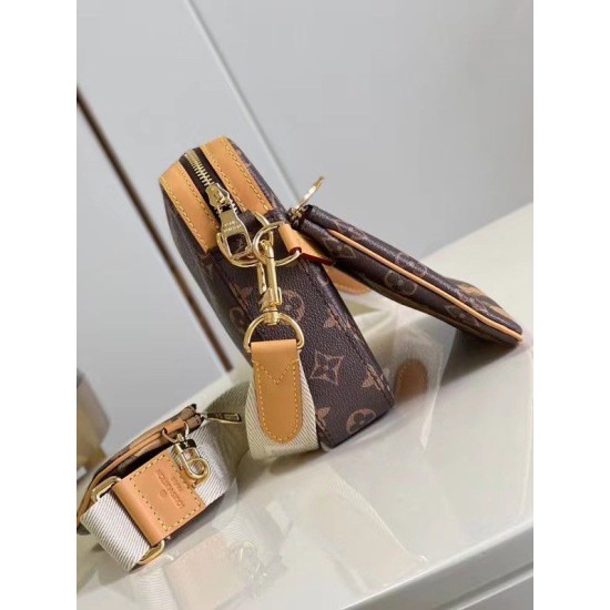 Replica perfetta Borsa a tracolla Louis Vuitton Trio Monogram Stripes Canvas M45965 Imitazione Outlet Online