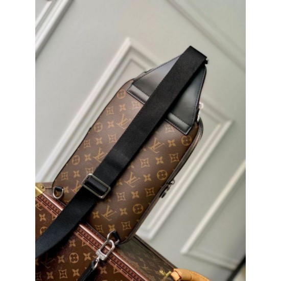 Miglior Falso Borsa a tracolla Louis Vuitton Avenue Monogram Macassar Canvas M46327 Economiche Premium