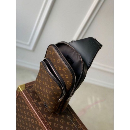 Miglior Falso Borsa a tracolla Louis Vuitton Avenue Monogram Macassar Canvas M46327 Economiche Premium