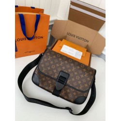 Perfette Qualità Repliche Louis Vuitton Archy Messenger MM Bag Monogram Macassar Canvas M46328 Imitazione