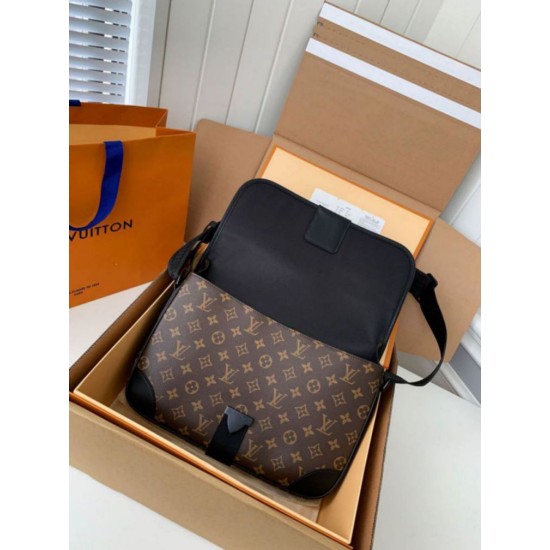 Perfette Qualità Repliche Louis Vuitton Archy Messenger MM Bag Monogram Macassar Canvas M46328 Imitazione