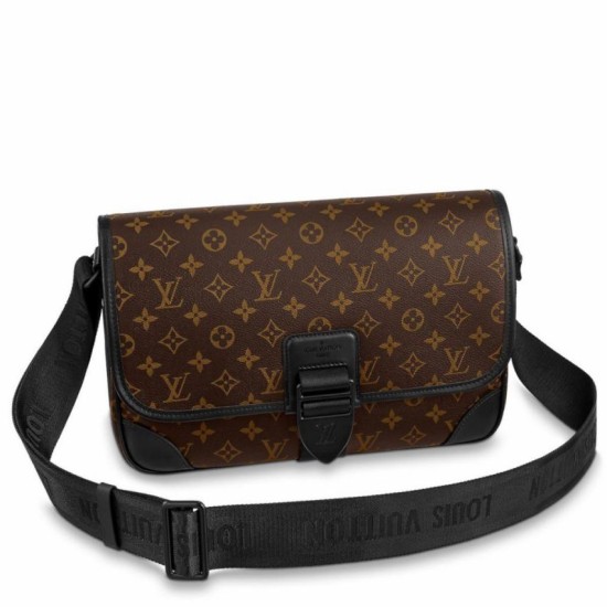 Perfette Qualità Repliche Louis Vuitton Archy Messenger MM Bag Monogram Macassar Canvas M46328 Imitazione
