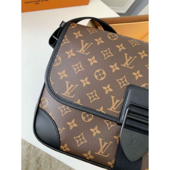 Perfette Qualità Repliche Louis Vuitton Archy Messenger MM Bag Monogram Macassar Canvas M46328 Imitazione