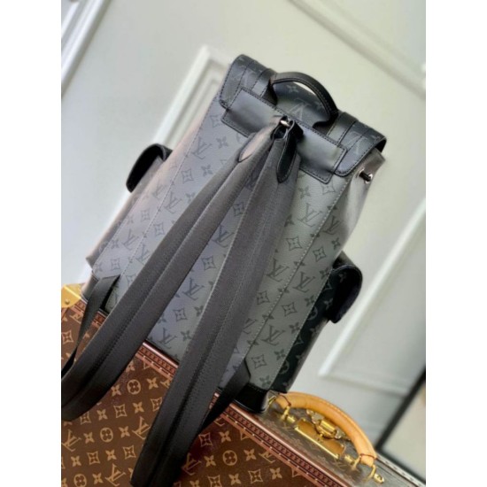 Replica perfetta Zaino Louis Vuitton Christopher PM Zaino Monogram Eclipse Canvas M46331 Imitazione Outlet Online