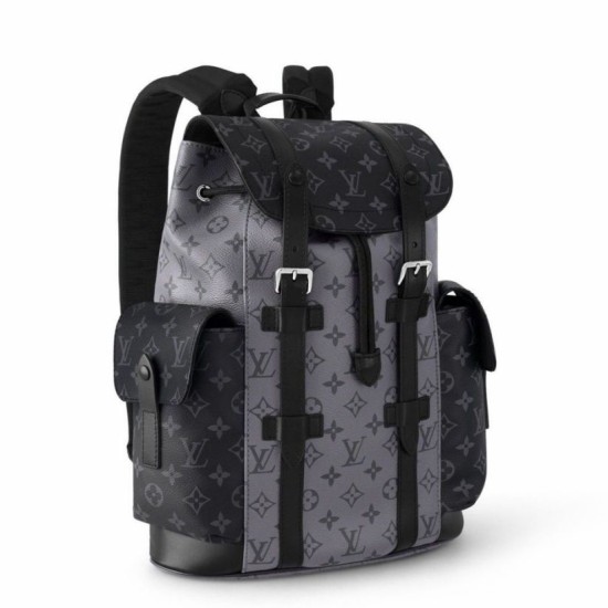 Replica perfetta Zaino Louis Vuitton Christopher PM Zaino Monogram Eclipse Canvas M46331 Imitazione Outlet Online