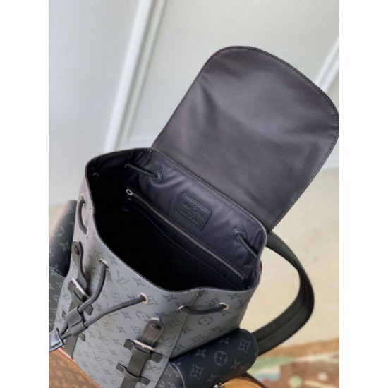 Replica perfetta Zaino Louis Vuitton Christopher PM Zaino Monogram Eclipse Canvas M46331 Imitazione Outlet Online