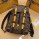 Replica perfetta Zaino Louis Vuitton Christopher MM Monogramma Tela Macassar M46686 Imitazione Outlet Online