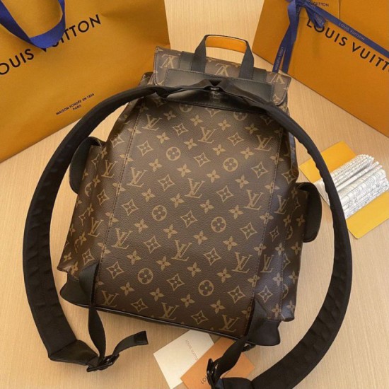 Replica perfetta Zaino Louis Vuitton Christopher MM Monogramma Tela Macassar M46686 Imitazione Outlet Online