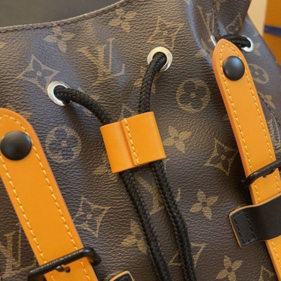 Replica perfetta Zaino Louis Vuitton Christopher MM Monogramma Tela Macassar M46686 Imitazione Outlet Online