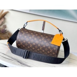 Replica perfetta Polochon morbido Louis Vuitton MM Borsa Monogram Macassar Canvas M46691 Imitazione Outlet Online