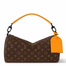 Replica perfetta Polochon morbido Louis Vuitton MM Borsa Monogram Macassar Canvas M46691 Imitazione Outlet Online