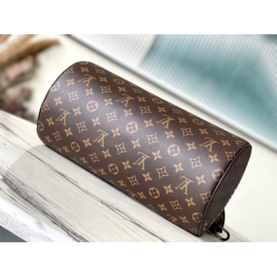 Replica perfetta Polochon morbido Louis Vuitton MM Borsa Monogram Macassar Canvas M46691 Imitazione Outlet Online