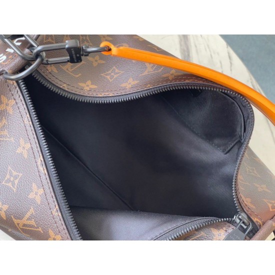 Replica perfetta Polochon morbido Louis Vuitton MM Borsa Monogram Macassar Canvas M46691 Imitazione Outlet Online