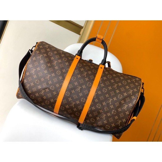 Miglior Falso Louis Vuitton Keepall Bandouliere 55 Borsa Monogram Macassar Canvas M46702 Economiche Premium