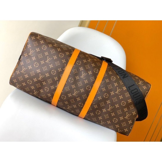 Miglior Falso Louis Vuitton Keepall Bandouliere 55 Borsa Monogram Macassar Canvas M46702 Economiche Premium