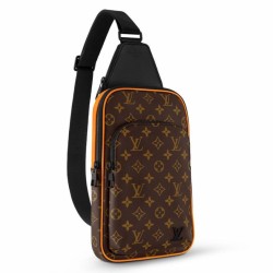Migliore Repliche Borsa a tracolla Louis Vuitton Avenue NM Monogram Macassar Canvas M46718 Economiche Outlet Online