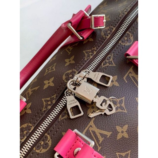 Perfette Qualità Repliche Louis Vuitton Keepall Bandouliere 50 Borsa Monogram Macassar Canvas M46773 Imitazione