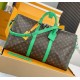 Replica perfetta Louis Vuitton Keepall Bandouliere 50 Borsa Tela Monogram Macassar M46774 Imitazione Outlet Online