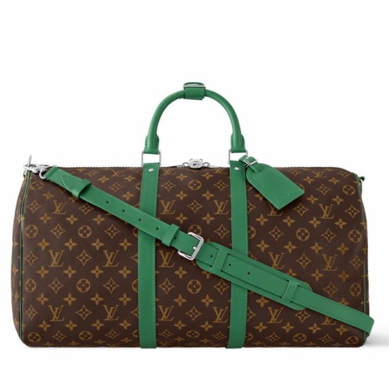 Replica perfetta Louis Vuitton Keepall Bandouliere 50 Borsa Tela Monogram Macassar M46774 Imitazione Outlet Online