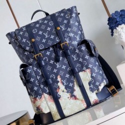 Miglior Falso Zaino Louis Vuitton Christopher MM Zaino Monogram Bleach Canvas M46805 Economiche Premium