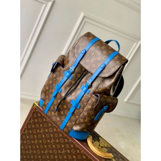 Migliore Repliche Zaino Louis Vuitton Christopher MM Zaino Monogram Macassar Canvas M46813 Economiche Outlet Online