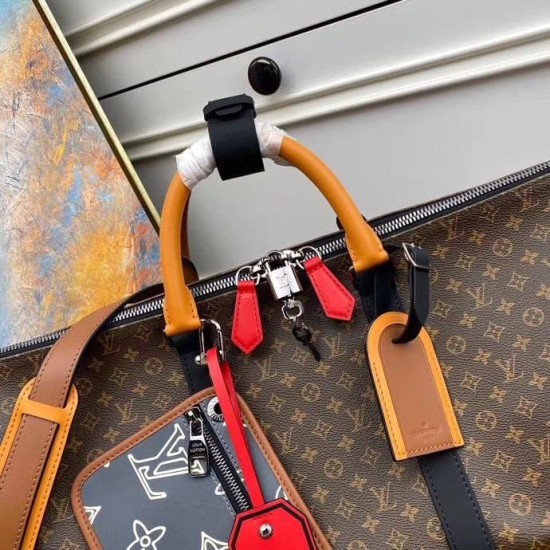 Perfette Qualità Repliche Louis Vuitton Keepall Bandouliere 50 Borsa Patchwork M56855 Imitazione Miglior Falso Louis Vuitton Keepall Bandouliere 50 Borsa Patchwork M56855 Economiche Premium