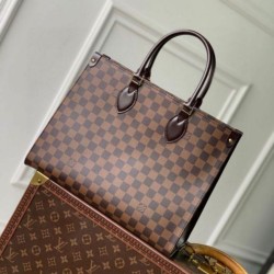 Miglior Falso Borsa Louis Vuitton OnTheGo MM Damier Ebene Tela N00065 Economiche Premium
