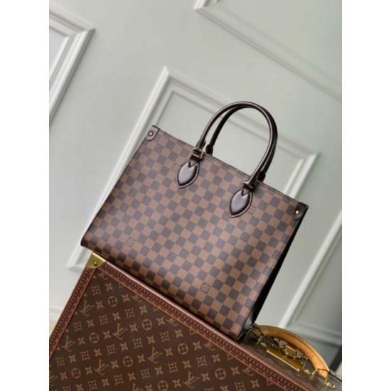 Miglior Falso Borsa Louis Vuitton OnTheGo MM Damier Ebene Tela N00065 Economiche Premium