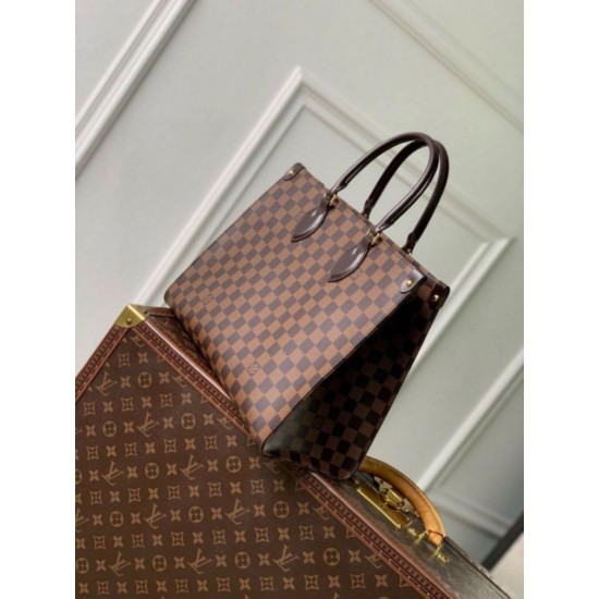 Miglior Falso Borsa Louis Vuitton OnTheGo MM Damier Ebene Tela N00065 Economiche Premium