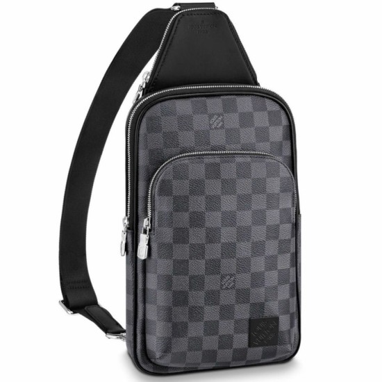 Replica perfetta Borsa a tracolla Louis Vuitton Avenue Damier Graphite Canvas N45302 Imitazione Outlet Online
