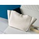 Replica perfetta YSL Saint Laurent LE 5 A 7 Borsa Tote Bea Bianca Granulata Imitazione Outlet Online