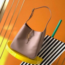 Miglior Falso YSL Saint Laurent Le 5 À 7 Borsa A Tracolla Piccola Morbida Beige Economiche Premium
