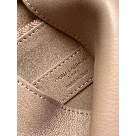 Miglior Falso YSL Saint Laurent Le 5 À 7 Borsa A Tracolla Piccola Morbida Beige Economiche Premium