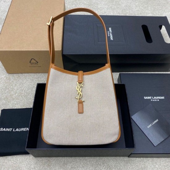 Replica perfetta YSL Saint Laurent Le 5 À 7 Borsa A Tracolla Piccola Tela e Imitazione Outlet Online