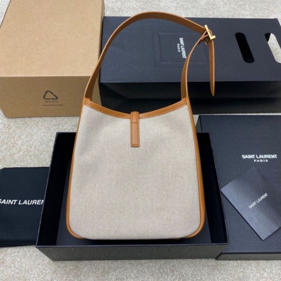 Replica perfetta YSL Saint Laurent Le 5 À 7 Borsa A Tracolla Piccola Tela e Imitazione Outlet Online