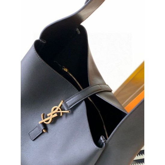 Replica perfetta YSL Saint Laurent Le 5 À 7 Borsa A Tracolla Grande Morbida Nera Imitazione Outlet Online