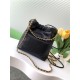 Repliche Borsa Mini Chanel 22 Pelle di Vitello Lucida AS3980 Nera Imitazioni False Online