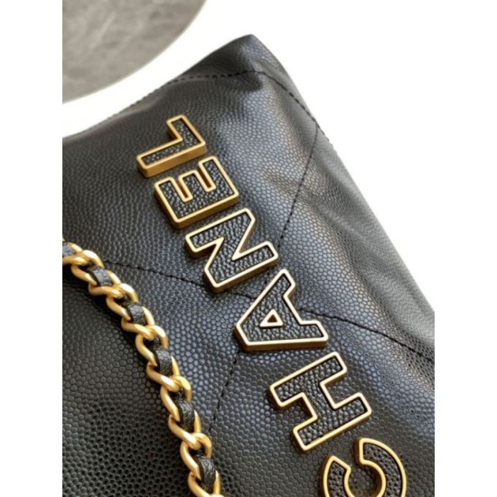 Repliche Borsa Mini Chanel 22 Pelle di Vitello Lucida AS3980 Nera Imitazioni False Online