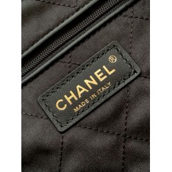 Repliche Borsa Grande Chanel 22 Pelle di Vitello Lucida AS3260 Nera Imitazioni False Online