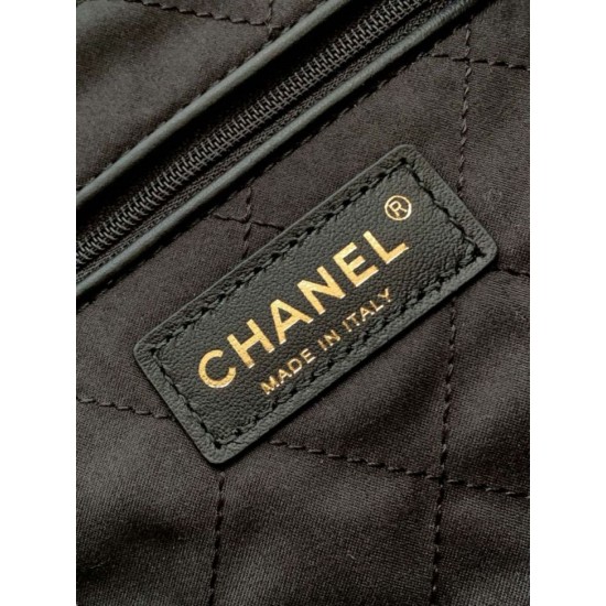 Repliche Borsa Grande Chanel 22 Pelle di Vitello Lucida AS3260 Nera Imitazioni False Online