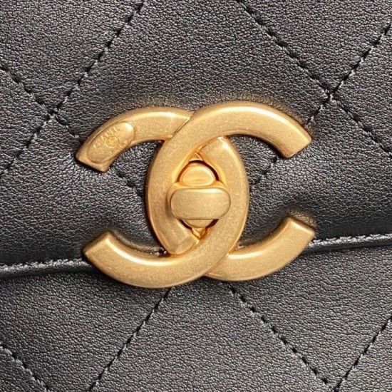 Repliche Borsa Maxi Flap Chanel Con Manico Superiore AS5543 Nera Imitazioni False Online