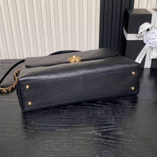 Repliche Borsa Maxi Flap Chanel Con Manico Superiore AS5543 Nera Imitazioni False Online