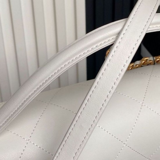 Repliche Borsa Maxi Flap Chanel Con Manico Superiore AS5543 Bianca Imitazioni False Online