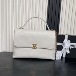 Repliche Borsa Maxi Flap Chanel Con Manico Superiore AS5543 Bianca Imitazioni False Online