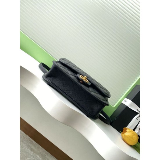 Repliche Zaino Vintage Chanel 25B Pelle di Vitello Granata AS5715 Nero Imitazioni False Online